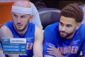 又练出来一个!阿杰伊·米切尔本赛季14场砍234分 追平上季总得分